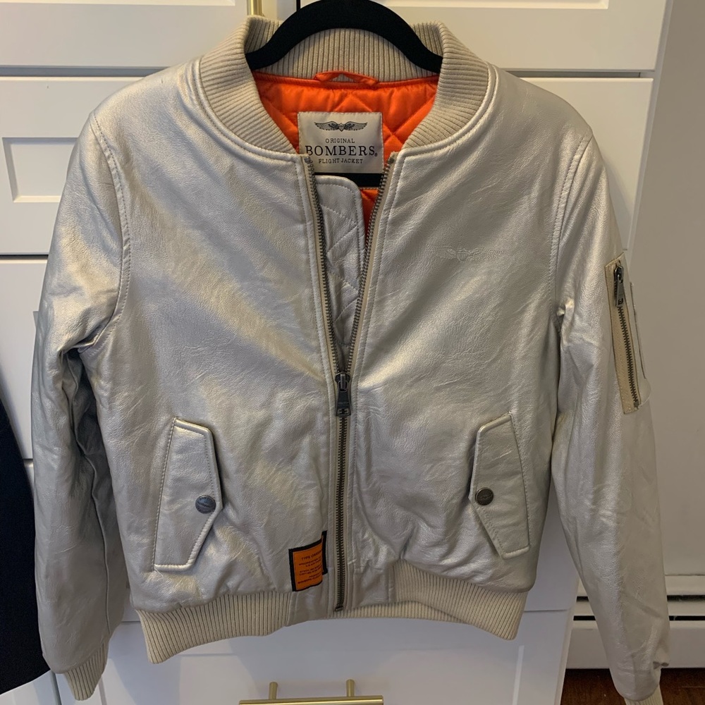 Original Bombers Flight Jacket- Silver size S